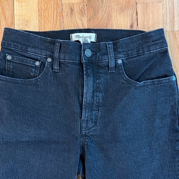 Madewell Women's Black Perfect Vintage Mid-Rise Vintage Denim Jean Size 27 - Picture 2 of 4